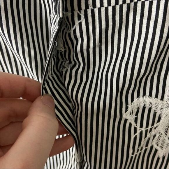 Ali +Jay full Button black white stripe Midi Dress NWT womens XL - Picture 3 of 8